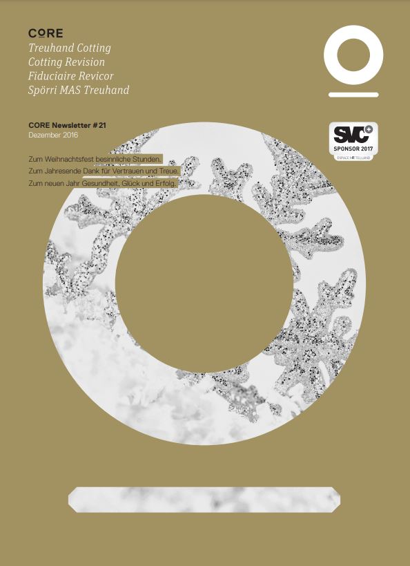 Treuhand Newsletter 12/16 - Core Partner AG