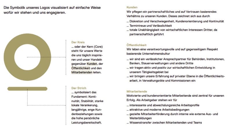 Treuhand - Unsere Werte - Core Partner AG